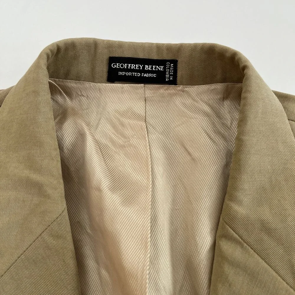 Geoffrey Beene Vintage Mens Tan Blazer Sports Jacket Geoffrey Beene Mens Tan 397